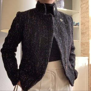 BANANA REPUBLIC WOOL BLEND TWEED BLAZER JACKET 10